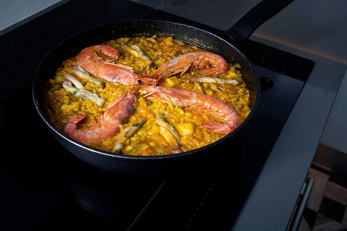 Panela para paella para fogão