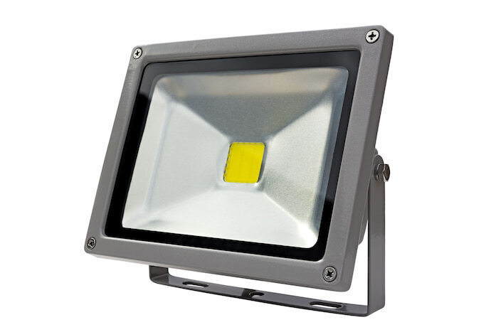 Refletor Led Cinza e Amarelo