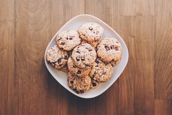 Recipiente com biscoitos