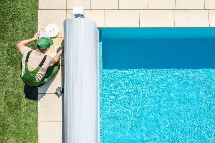 Proteção para piscina.