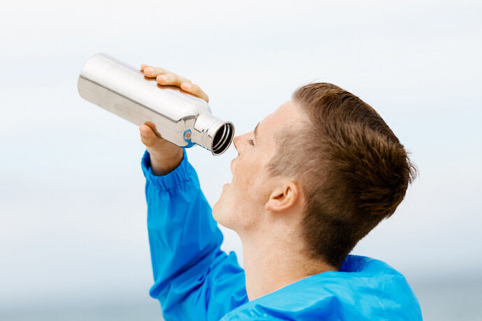 Man drinking water