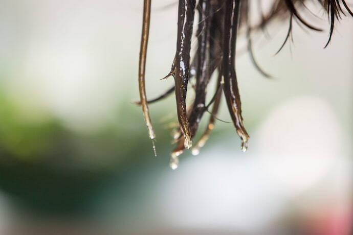 pontas de cabelo