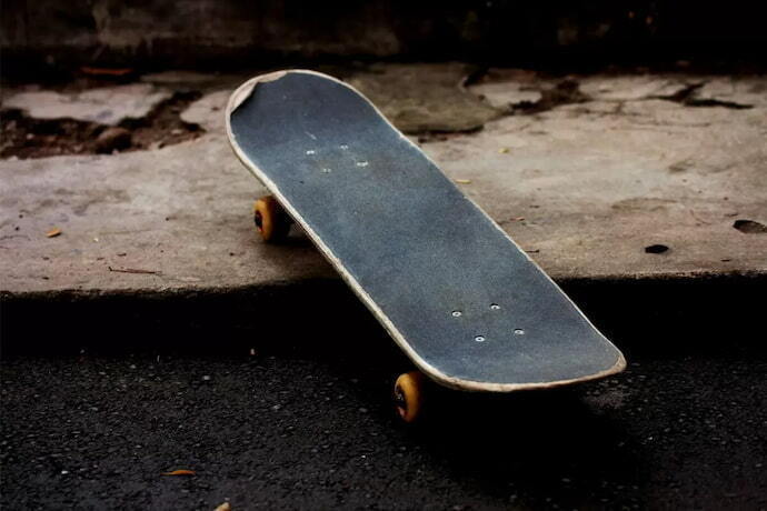 Skate com a lixa desgastada